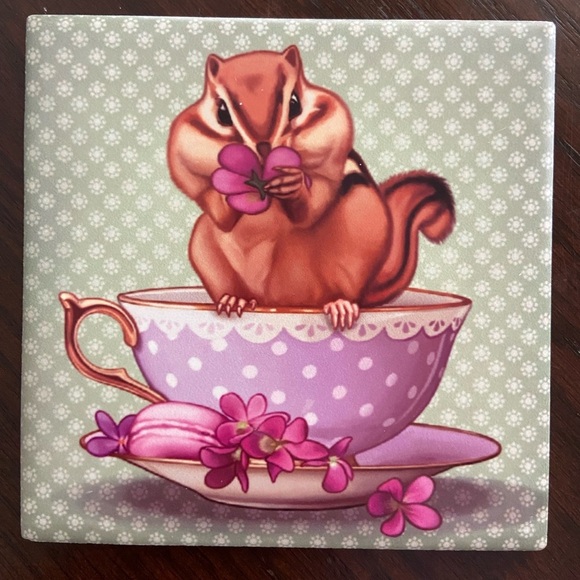 Lot of 11 of Accent & Decor Tile by Maryline Cazenave 4” Ceramic Kittens Puppies - Picture 9 of 16